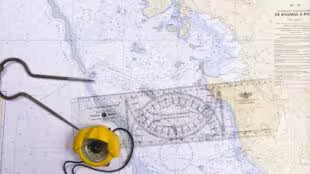 cours de navigation - carte marine