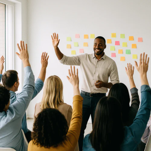 Atelier de travail interactif en entreprise