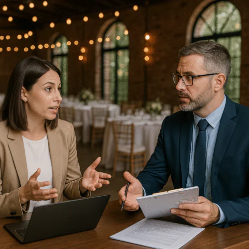 Négociation avec un gestionnaire de lieu événementiel