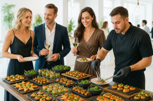 Élégance culinaire lors d'un événement