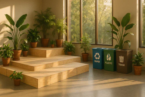 Événement éco-responsable sous lumière naturelle
