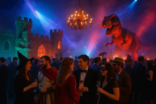 Fête médiévale et fantastique illuminée