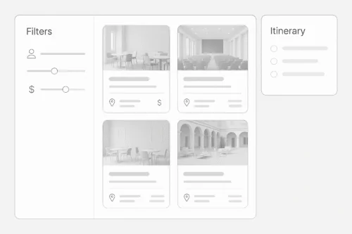 Maquette dapplication de planification devenements