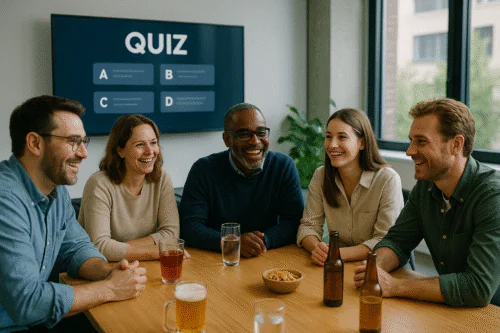 Quiz en equipe au bureau