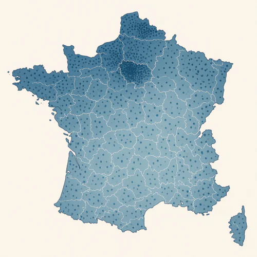 Carte choroplethique de la France
