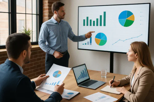 Reunion professionnelle avec analyse de donnees