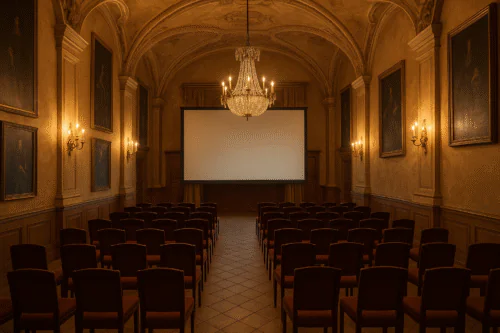 Salle de conference baroque elegante