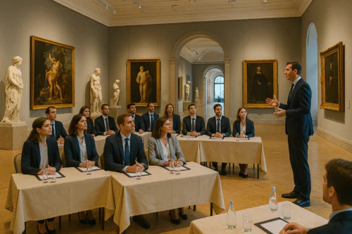 Seminaire professionnel dans un musee
