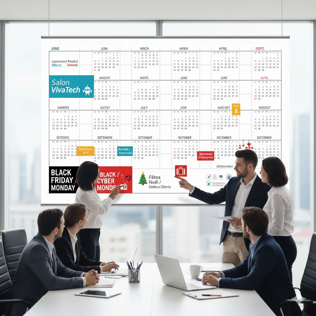Calendrier avec les moments clés de l'année