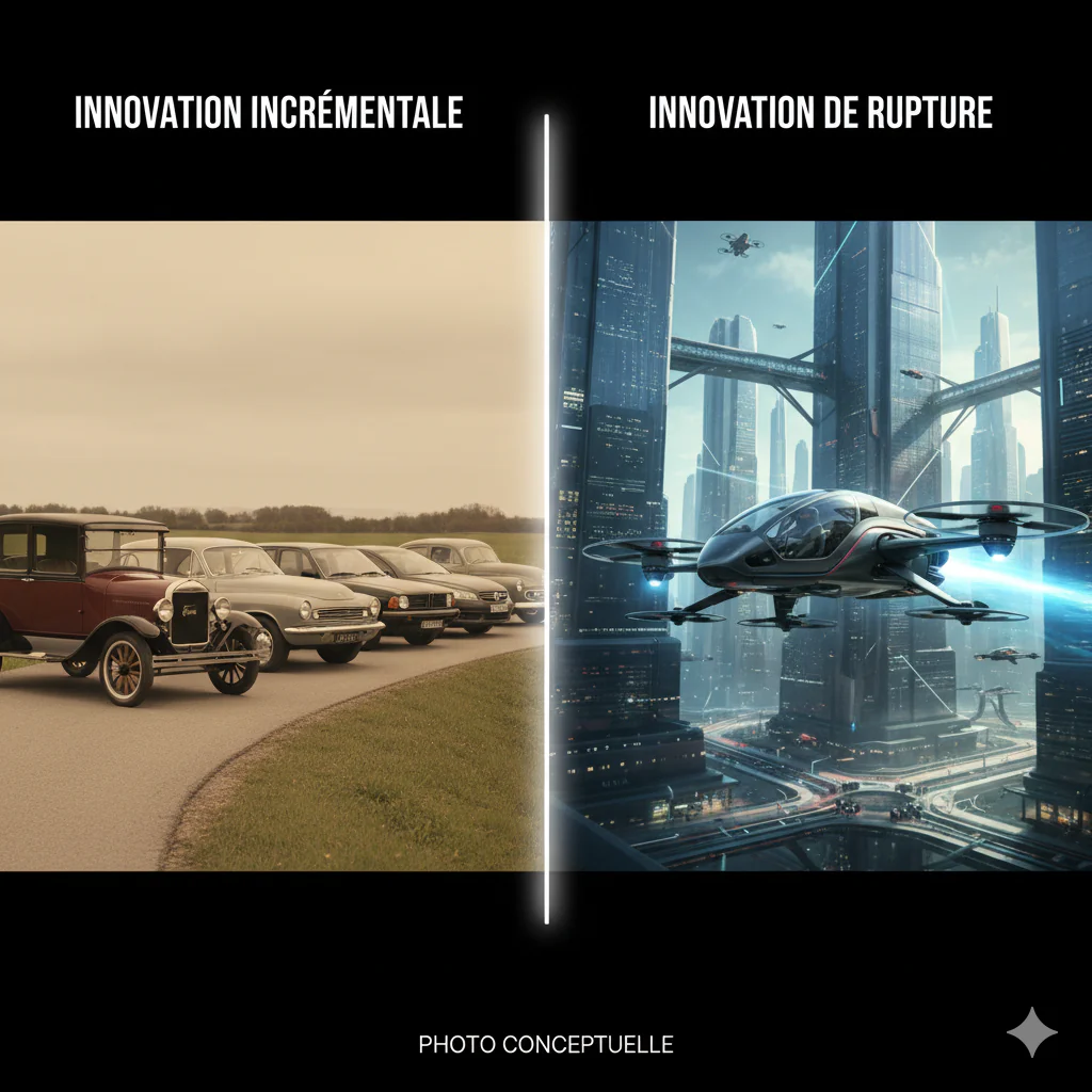 innovation incrémentale par rapport à l'innovation de rupture