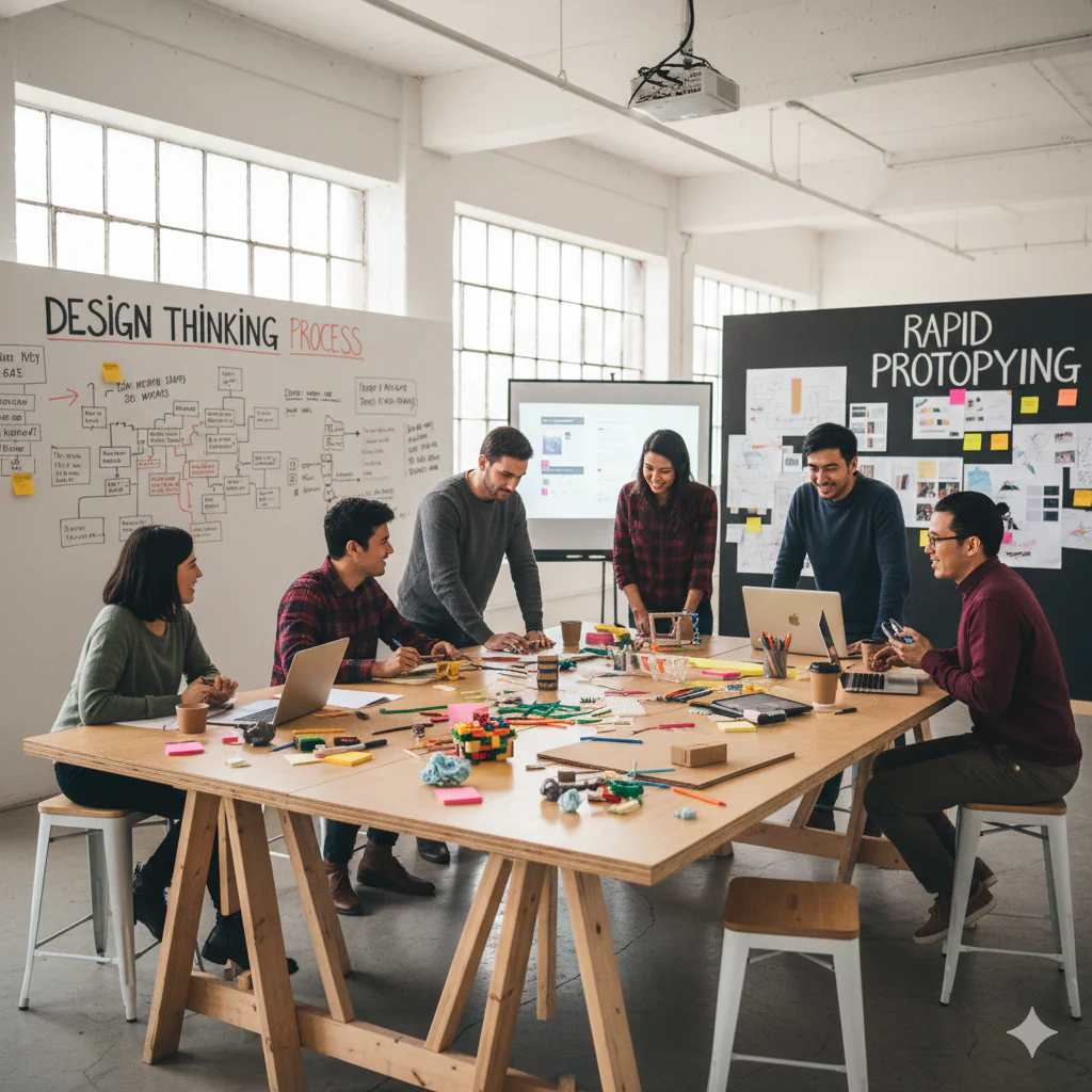 séance de Design Thinking et prototypage rapide