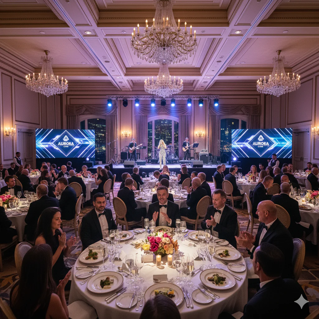 dîner VIP lors d'un événement d'entreprise
