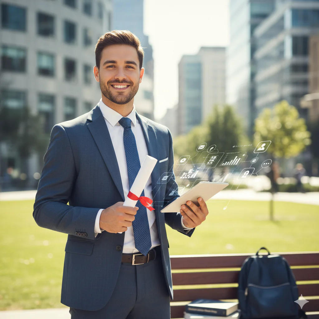 jeune diplômé en communication