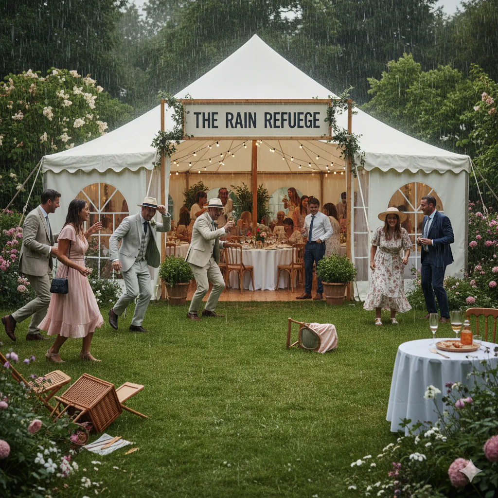 lieu de repli pendant une garden party