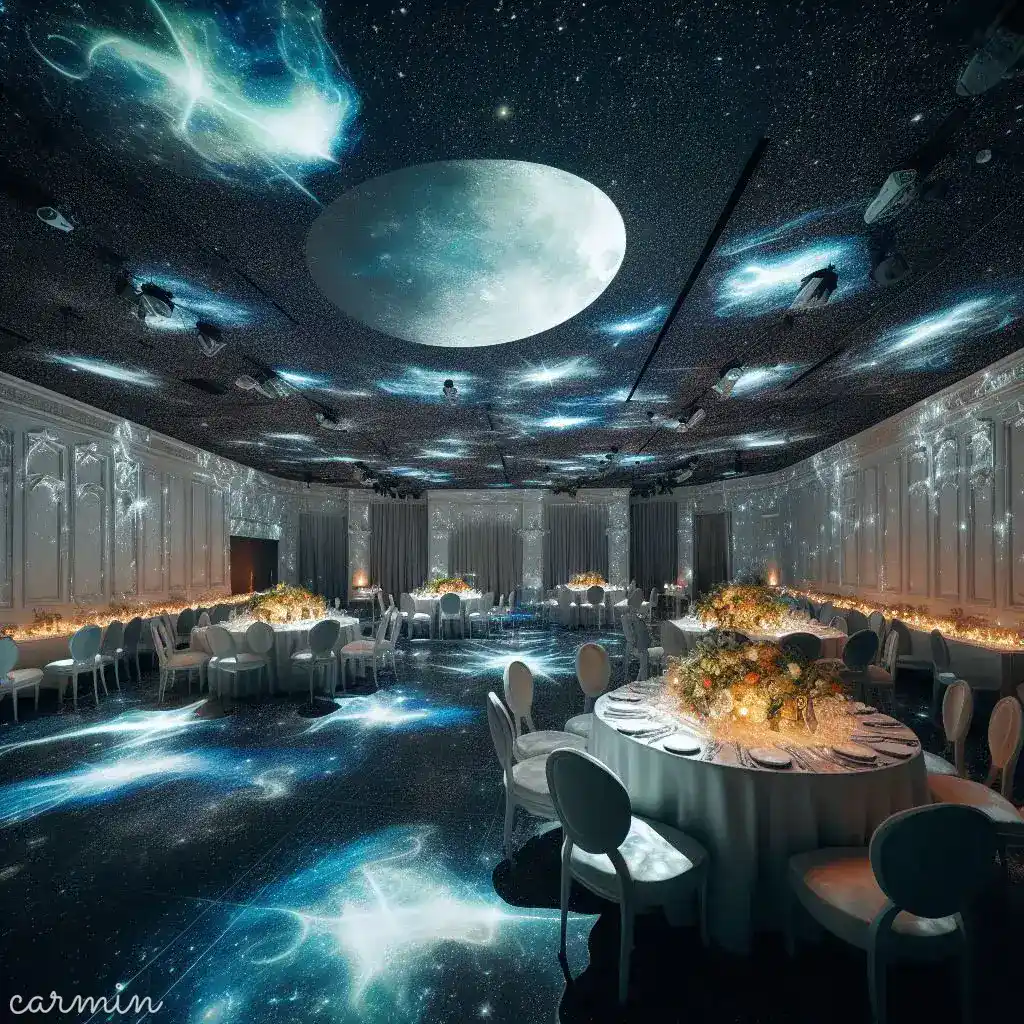 exemple de décord'une soirée de gala sur le thème de l'espace
