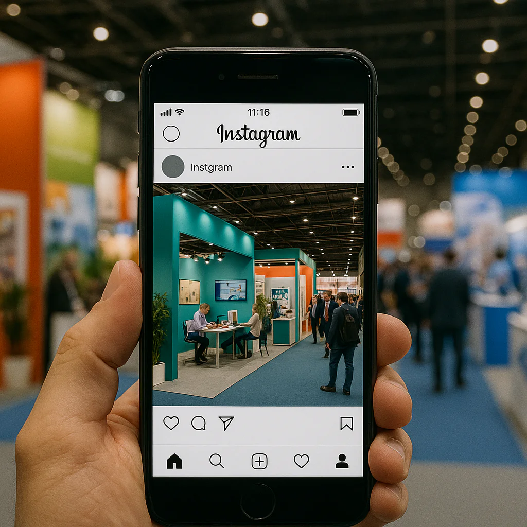 post Instagram d'un salon professionnel