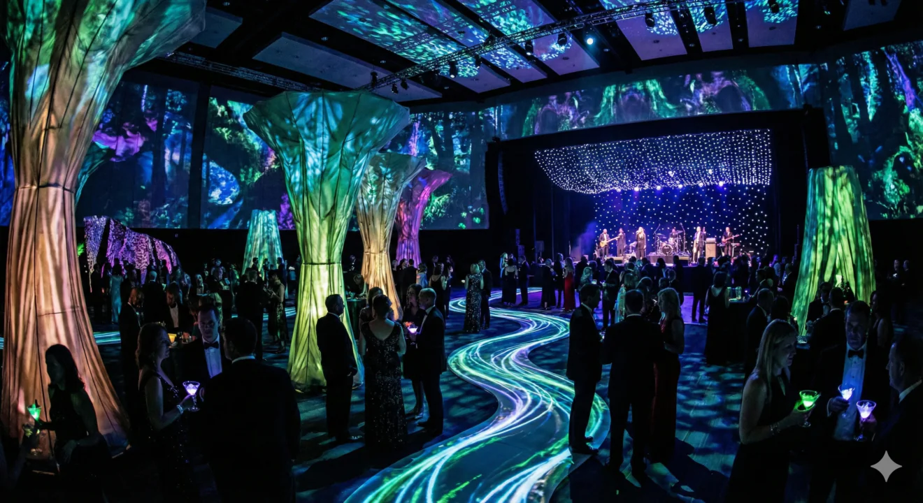 soirée de gala d'entreprise immersive et spectaculaire.