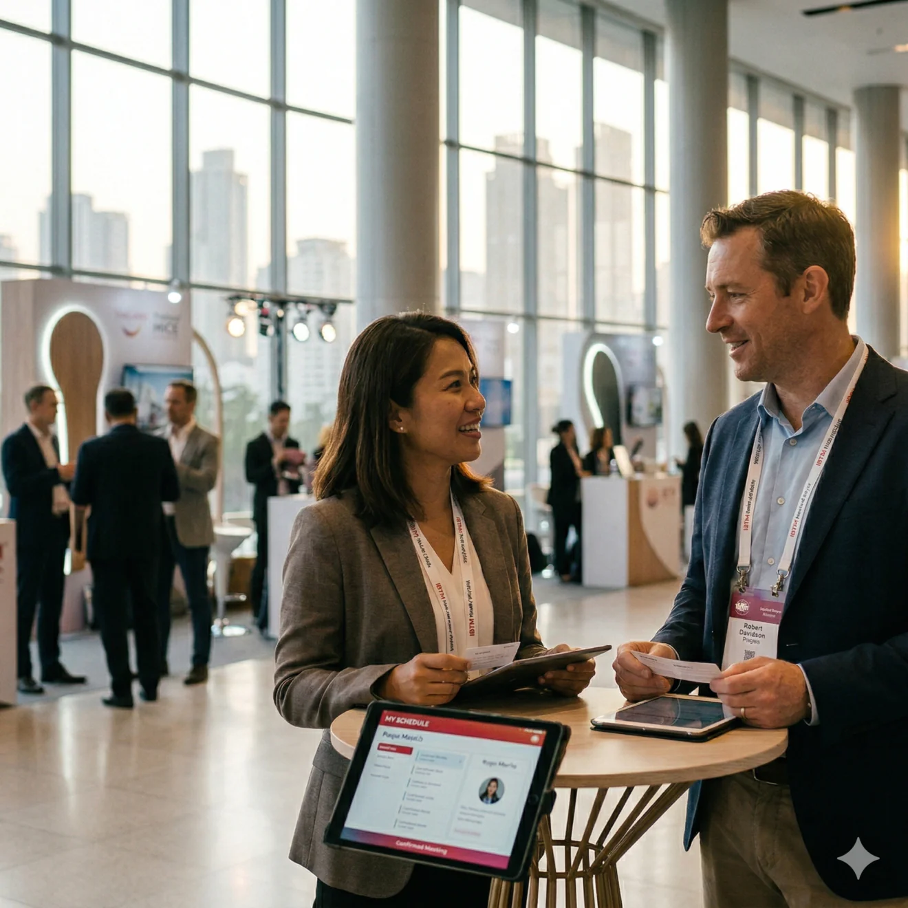 Networking professionnel et échange de cartes de visite à Bangkok.
