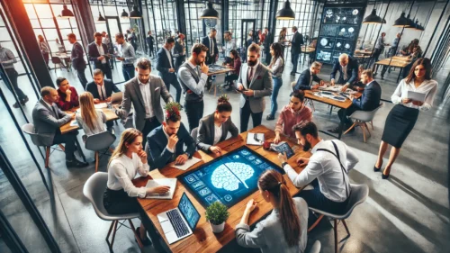 jeux de réflexion en équipe au travail