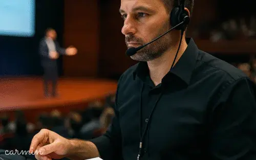 Gestion de scène concentrée en salle