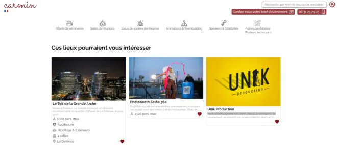 partage et sélection - lieux d'évènements d'entreprise